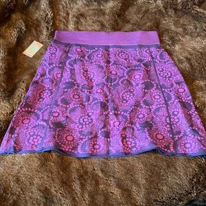 New with tags purple patterned knit skirt